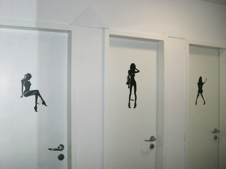 WC Schild Damen Sexy